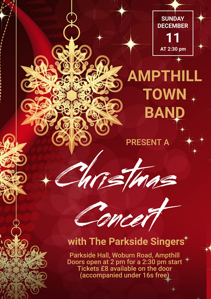 Ampthill Town Brass Band Christmas Concert Poster 2022