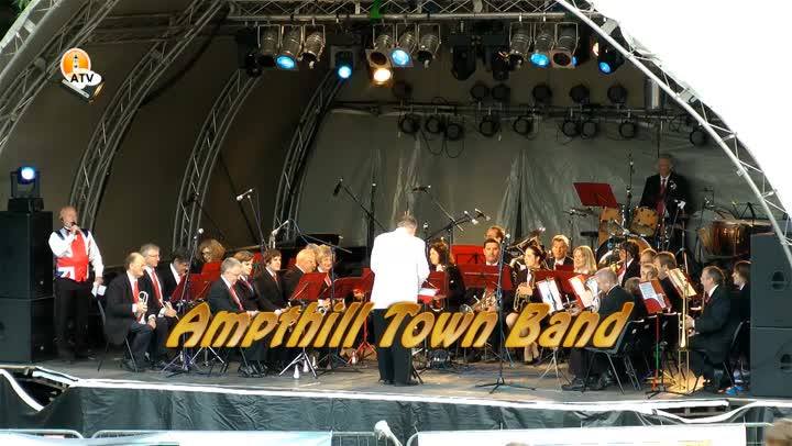 Ampthill Town Band On Stage At Ampthill Proms In The Park